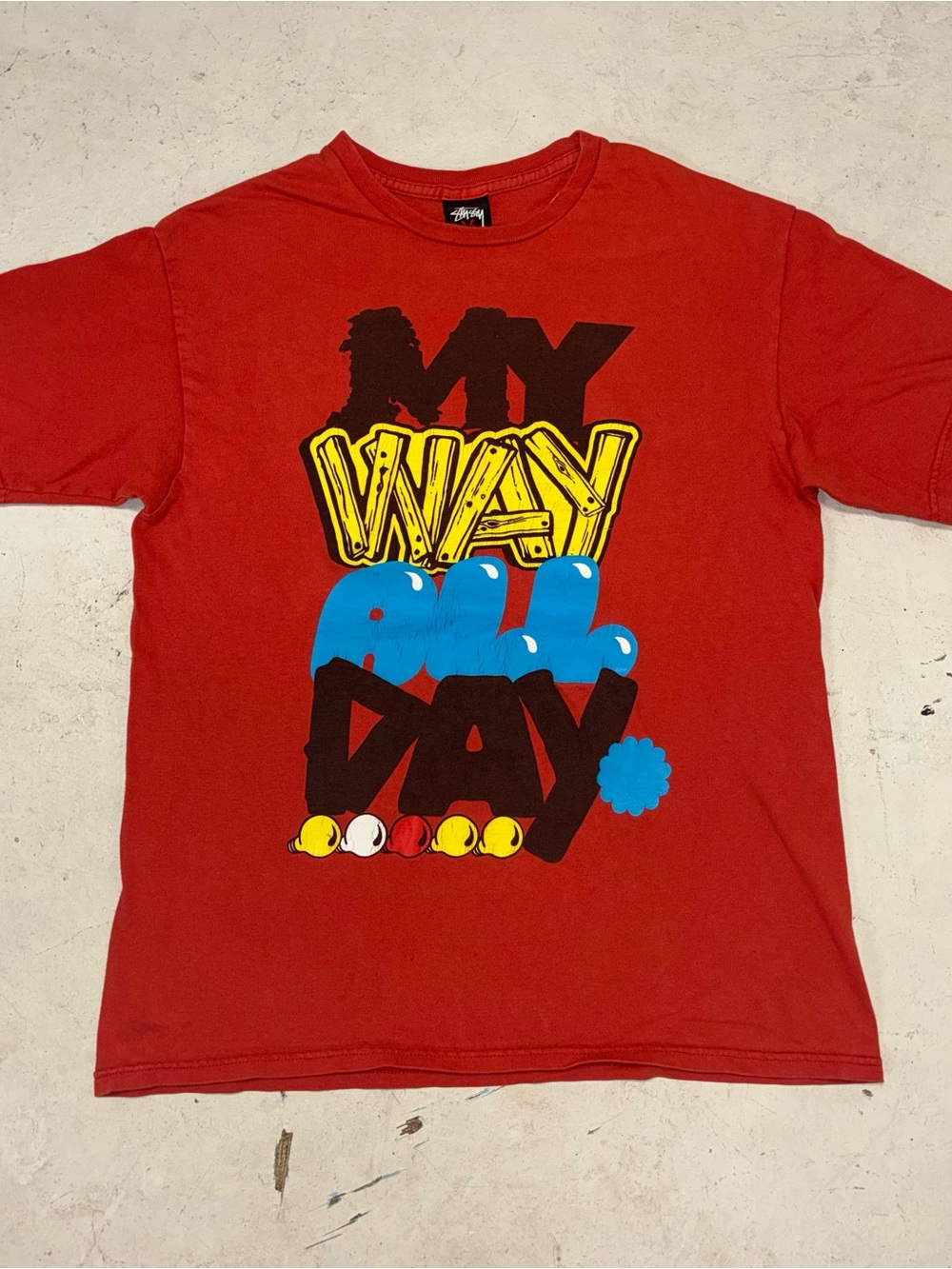Vintage Stussy Eric Elms My Way My Way All Day Washington DC T Shirt Y2K